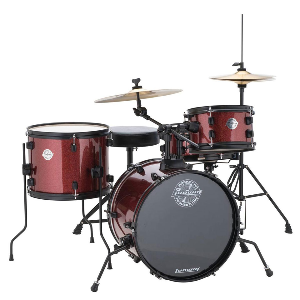 Ludwig Pocket Kit Red Sparkle Schlagzeug von Ludwig