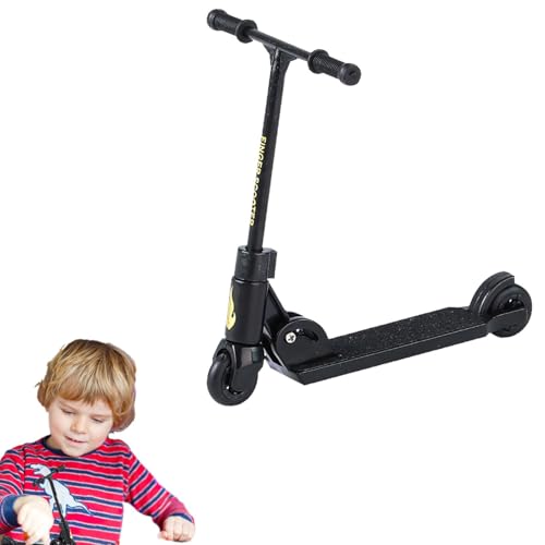 Lueear Faltbarer Tretroller,Fingerscooter, Faltbares 2-Rad-Finger-BMX mit Bremse, Lernspielzeug, Finger-Skateboard-Spaß, rutschfeste Fingerspitzenbewegung, Fingerboard-Zubehör für Teenager und Kinder von Lueear