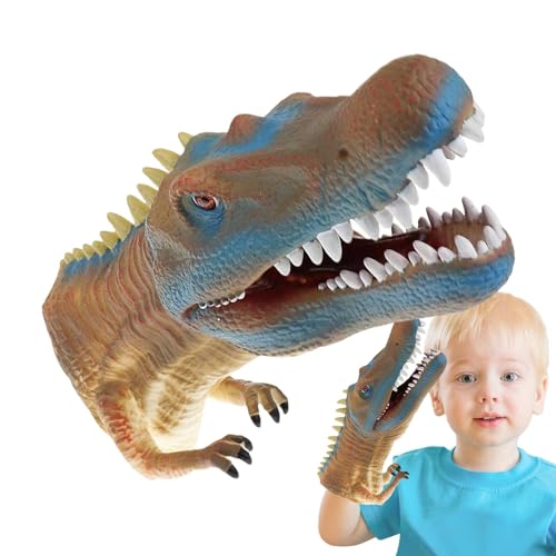 Lueear Handpuppen für Kinder,Gummihandpuppe,Niedliche Dinosaurier-Puppenspielzeuge | Rollenspiel-Tierkopfspielzeug, interaktives Handpuppenspielzeug zum Geschichtenerzählen und Lehren von Lueear