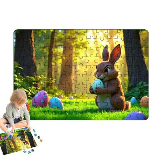 Lueear Osterhasen-Puzzle – -Hasen-Puzzle | Lustiges Osterbedarf, Urlaubsdekoration, Cartoon-Kaninchen-Muster Bild für Kinder, Teenager, Erwachsene von Lueear