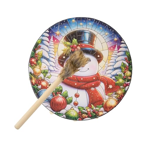 Lueear Schamanentrommeln für Erwachsene - 10 Zoll Weihnachten Sound Healer Shaman Drum Drum Drum mit Schlagzeug | Klangheilungswerkzeug für spirituelle Musik, Heimdekorationen, Schamanenwerkzeuge von Lueear