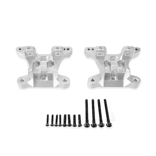 Luejnbogty Universal-Stoßdämpferhalterung Aus Aluminiumlegierung Vorne und Hinten für SCY1/16 16101 16102 16103 16101PRO RC-Auto-Upgrade-Teile, Silber von Luejnbogty