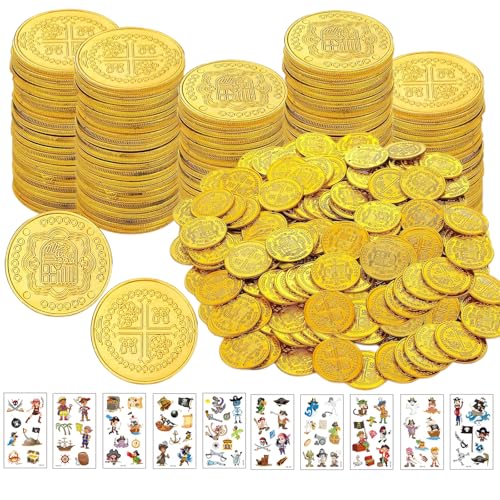 Lufdegim 100 Stück Goldmünzen Piraten Schatz Goldtaler Kunststoff Goldmünzen Goldtaler Schatzsuche, Gold-Münzen Für Kindergeburtstag Halloween-Partys Kinder Spielzeug Spielmünzen Lufdegim 100 Stück Goldmünzen Piraten Schatz Goldtaler Kunststoff Goldmünzen Goldtaler Schatzsuche, Gold-Münzen Für Kindergeburtstag Halloween-Partys Kinder Spielzeug Spielmünzen von Lufdegim