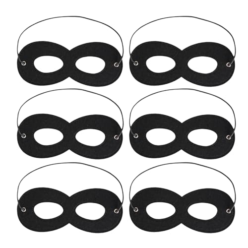 Lufdegim 6 Stück Maske Fasching Maskerade Augenmasken Halloween Ball Kostüm Augenmaske Fasching mit Gummiband Maskerade Maske, für Karneval Halloween Fasching Kostüm Cosplay von Lufdegim