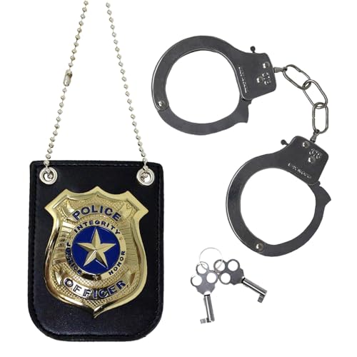 Polizei Kostüm Zubehör Set, Polizei Kostüm Zubehör, Polizei AusrüStung Handschellen Polizei Abzeichen Rollenspiel Zubehör, Polizei Handschellen Polizei Kostüm Accessoires für Fasching Karneval Cosplay Polizei Kostüm Zubehör Set, Polizei Kostüm Zubehör, Polizei AusrüStung Handschellen Polizei Abzeichen Rollenspiel Zubehör, Polizei Handschellen Polizei Kostüm Accessoires für Fasching Karneval Cosplay von Lufdegim