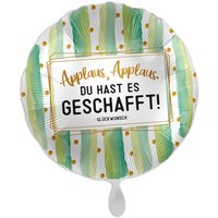 Bestandene Prüfung "Du hast es geschafft", Heliumballon rund Ø 34 cm von Luftballon-Markt GmbH