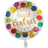 "Endlich Rentner", Folienballon rund Ø 34 cm von Luftballon-Markt GmbH