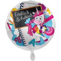 "Endlich Schulkind" Motiv Einhorn Ballon Einschulung Folienballon von Luftballon-Markt GmbH