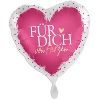 "Für Dich", pink, Herzförmiger Folienballon von Luftballon-Markt GmbH