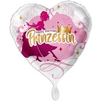 "Happy Birthday" Prinzessin, Folienballon Herzförmig von Luftballon-Markt GmbH