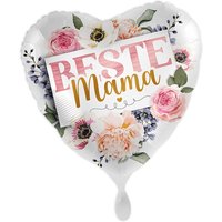 Herzförmiger Folienballon "Beste Mama" von Luftballon-Markt GmbH