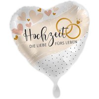 "Hochzeit - Die Liebe fürs Leben", Herzförmiger Folienballon von Luftballon-Markt GmbH