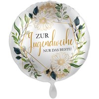 "Jugendweihe", Motiv Daisy, Folienballon rund Ø 34 cm von Luftballon-Markt GmbH