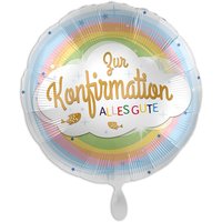 "Konfirmation", Motiv Regenbogen, Heliumballon rund Ø 34 cm von Luftballon-Markt GmbH