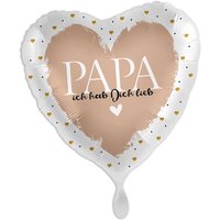 "Papa, ich hab Dich lieb", Herzförmiger Folienballon von Luftballon-Markt GmbH