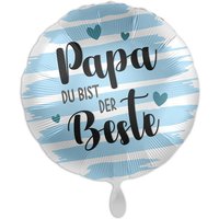 "Papa Du bist der Beste", Heliumballon rund Ø 34 cm von Luftballon-Markt GmbH