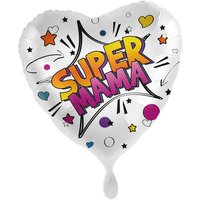 "Super Mama", Herzförmiger Folienballon von Luftballon-Markt GmbH