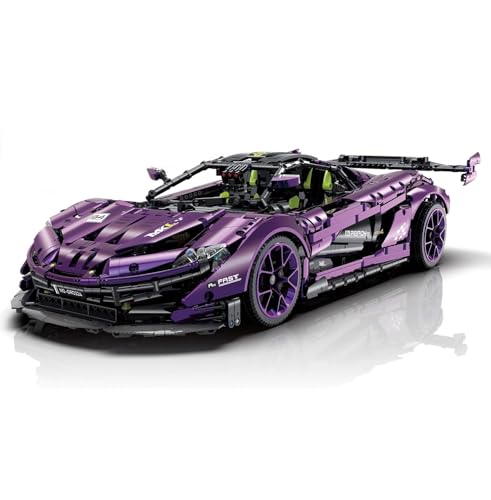 Lukie Technik Auto MaLaren P1, Modellauto-Bausatz im Maßstab 1:8, Klemmbausteine Technik Rennauto aus 3568+ Teile, Kompatibel mit McLaren Technic Autos von Lukie