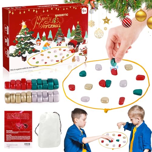 Lukinuo Magnetisches Schachspiel Magnet Schach Tischplatte Magnet Spiel Magnetische Brettspiele Magnetisches Felsen Spiel Magnetisches Schach Strategie Spiel Familie Weihnachten Party Spiele von Lukinuo