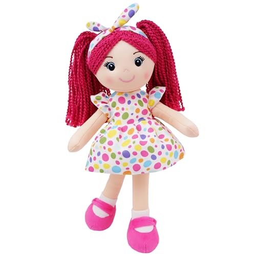 Lullaberry 35 cm Snuggle Cutie Sophie – weiche kuschelige Plüschpuppe Geschenk für Mädchen – kuschelige Stoffpuppe – Rosa von Lullaberry