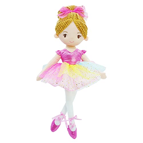 Lullaberry 40 cm Ballerina Prinzessin Polina – gefüllte Plüschpuppe – rosa Outfit – Geschenk für Kleinkinder Mädchen von Lullaberry