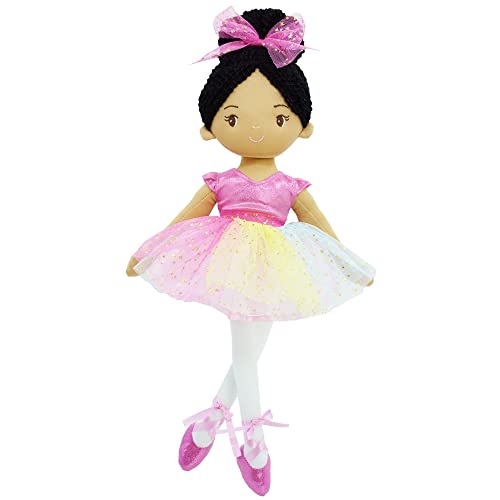 Lullaberry 40 cm Ballerina Prinzessin Stella – gefüllte Plüschpuppe – rosa Outfit – Geschenk für Kleinkinder Mädchen von Lullaberry