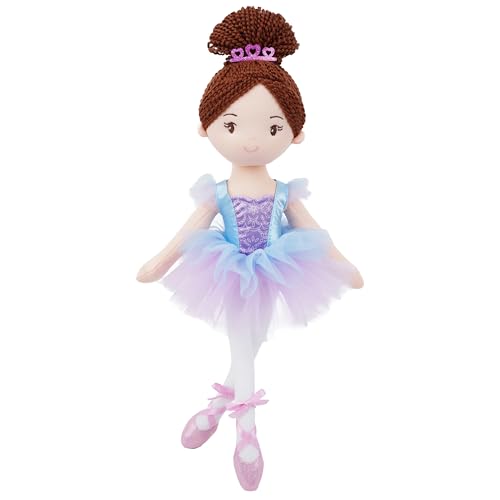 Lullaberry 40 cm große Ballerina-Puppe Bella – weiches Plüsch-Tanzaufführungsgeschenk für Mädchen – gefüllte Ballettpuppe mit lila Tutu und Tiara – perfekt für Kleinkinder und kleine Tänzer Lullaberry 40 cm große Ballerina-Puppe Bella – weiches Plüsch-Tanzaufführungsgeschenk für Mädchen – gefüllte Ballettpuppe mit lila Tutu und Tiara – perfekt für Kleinkinder und kleine Tänzer von Lullaberry