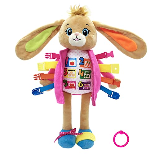 Lullaberry Dressy Friends Bunnie Plüschpuppe für Kinder und Kleinkinder ab 18 Monaten, Montessori-Puppe, 40 cm von Lullaberry