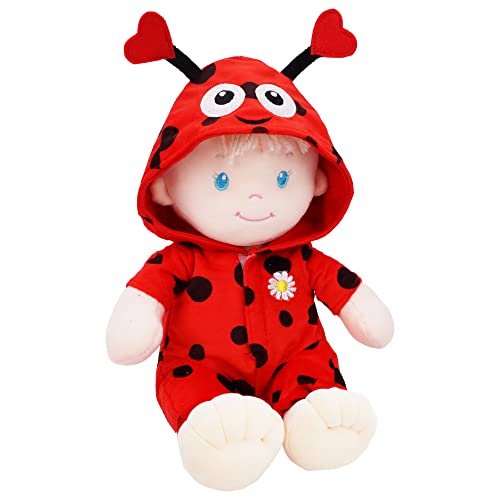 Lullaberry Sweet Dolly Ladybug - Gefüllte Ultraweiche Babypuppe für Geburt und Up - Ladybug Outfit von Lullaberry