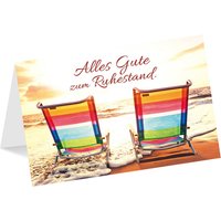 "Alles Gute zum Ruhestand" Karte mit Strandmotiv inkl. Umschlag von Luma