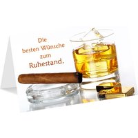 "Die Besten Wünsche zum Ruhestand" Glückwunschkarte inkl. Umschlag von Luma