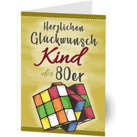 Geburtstagskarte "Kind der 80er" inkl. Umschlag von Luma