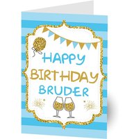 "Happy Birthday Bruder" Geburtstagskarte inkl. Umschlag von Luma