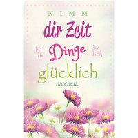 Postkarte "Nimm dir Zeit" mit Blumen Motiv von Luma