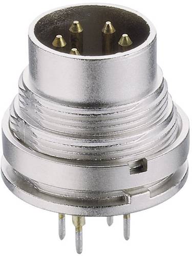 Lumberg SGR 50/6 DIN-Rundsteckverbinder Stecker, Einbau vertikal Polzahl: 5 Silber 1St. von Lumberg