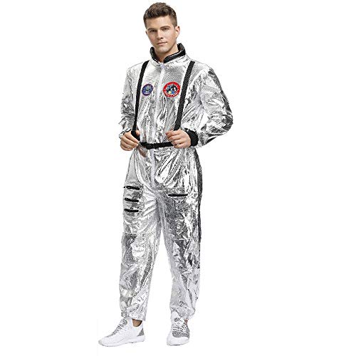 LumeMery Spaceman Kostüm Astronaut Rollenspiel Kostüm Set Frauen Mann Paar Raum Uniform Overall Halloween Outfit Kostüm Cosplay Anzug von LumeMery