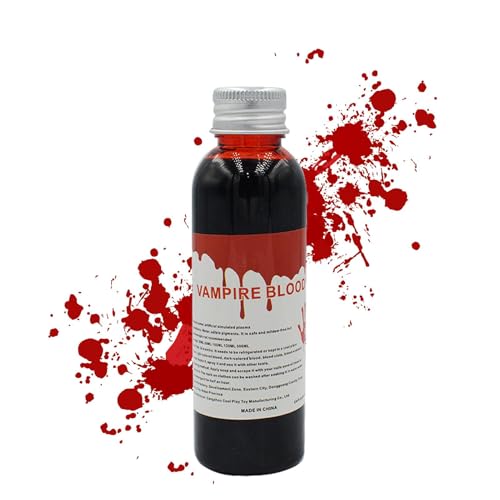 30/60 ml Kunstblut – realistisches Bühnenblut für Kostüm-Cosplay-Make-up | Halloween-Kunstblut Sieht aus wie echt | Bühnenblut für Vampir-Zombie-monsterss-Kostüme, Kleidung, Party-Requisiten von Lumiscent