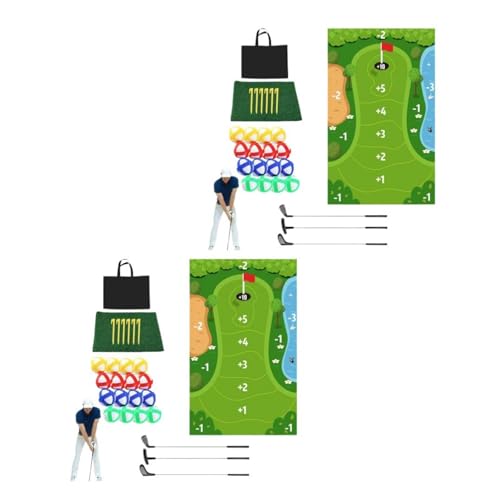 Golf Chipping Spiel, Waschbares Golfzubehör mit hochwertigen Materialien, die Risse verhindern, Golfspiel Set, Golf Pong Spiel Set, Sticky Golf Spiele für Erwachsene Indoor, Virtuelles Golf für von Lumiscent