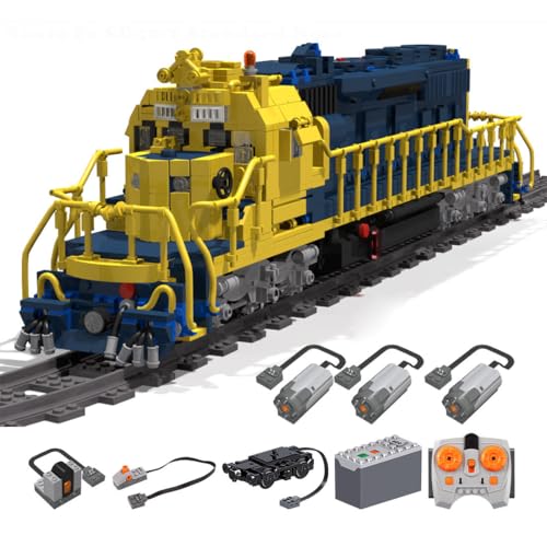 Lumitex Klemmbausteine Lokomotive Zug Bausteine, SD40-2 Dampflok Railway Modell Bausteine mit Schienen, 3163 Teile Bauspielzeug Geschenk für Erwachsene - ZigZag Design von Lumitex