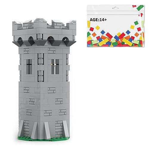 Lumitex Mittelalterliche Turm Modular Architecture, 227 Steine Modular Klemmbausteine Gebäude für Erwachsene Kompatibel mit Mittelalter MOC-77962 von Lumitex