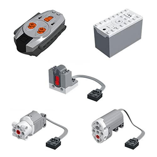 Lumivive 5St. Technology Power Functions Set Fernbedienung Batteriebox Motoren Servomotor für Bauklotz-Autos von Lumivive