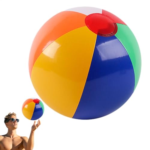 Aufblasbarer Strandball - Regenbogen aufblasbare Bälle, Wasserkugeln Beach Games | Gefällt mir Swimmingpool -Spielzeug, Set Kids Beach -Spielzeug, farbenfrohe aufblasbare Strandbälle Wasser spielen Ba von Lunaobrik