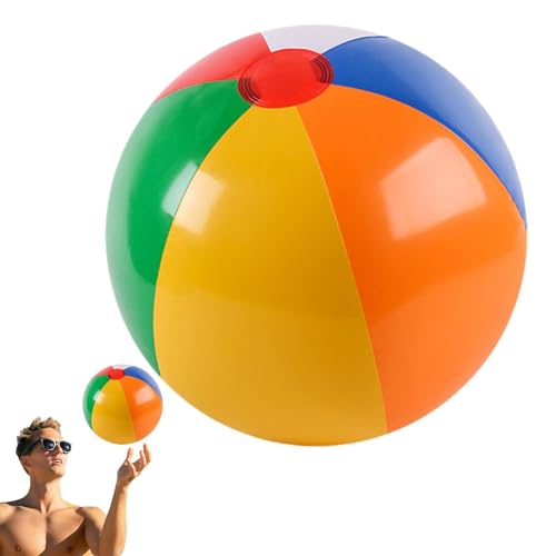 Aufblasbarer Strandball - Regenbogen aufblasbare Bälle, Wasserkugeln Beach Games | Gefällt mir Swimmingpool -Spielzeug, Set Kids Beach -Spielzeug, farbenfrohe aufblasbare Strandbälle Wasser spielen Ba von Lunaobrik