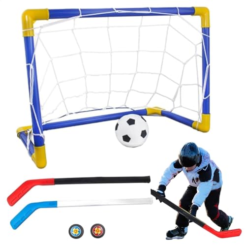 Fußballspiel-Set – Fußball-Hockeyball-Set, Hover-Hockey-Fußball | 1 Set 2-in-1 Mini-Hockey-Fußball-Set, Kinder-Indoor-Outdoor-Tor-Set, Indoor-Miniatur-Tor-Sport-Set, Mini-Fußball-Set für Kinder von Lunaobrik