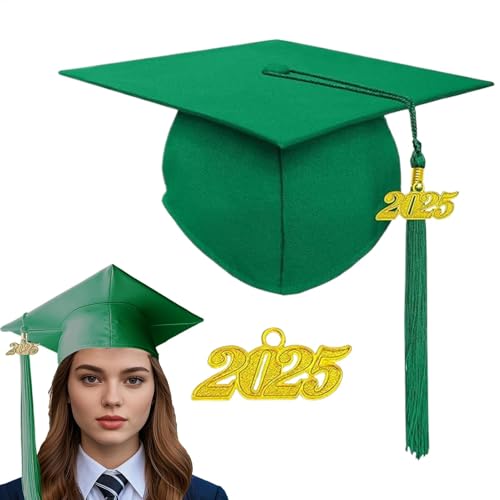 Lunaobrik Abschlusskappen 2025, Grad Caps, Bequeme verstellbare Junggesellenhelme mit Jahrplatte, Kleideraccessoire -Foto -Requisiten, Abitur -Souvenirs für Schulversammlungen, Cosplay von Lunaobrik