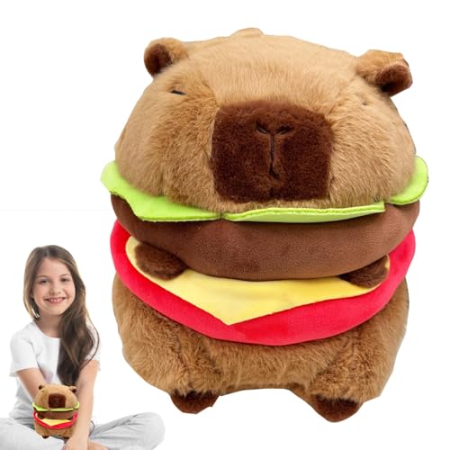 Lunaobrik Gefüllte Capybara, Capybara Plushie - Süße Tierplüschpuppe | 25 cm Cartoon ausgestopft Plüsch, lustige Plüschpuppe für Mädchen von Lunaobrik