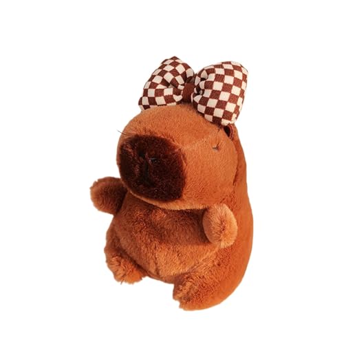 Lunaobrik Gefüllte Capybara, lustige Capybara-Ornament-Puppe, weiche Cartoon-Tierdekoration, Auto-Schwanz-Anhänger, externe Puppe für Automobilschwanz-Zubehör von Lunaobrik