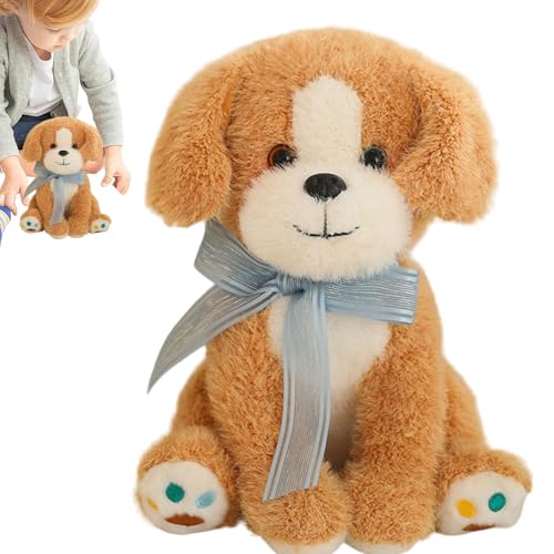 Lunaobrik Gefüllter Hund Plüsch, gefüllter Welpenhund Plüsch - Kuschelige Plüschpuppen Huggable Animal Toy - Bequeme Bunte Kinder entzückender Begleiter für Ostern, Thanksgiving, Kindertag von Lunaobrik