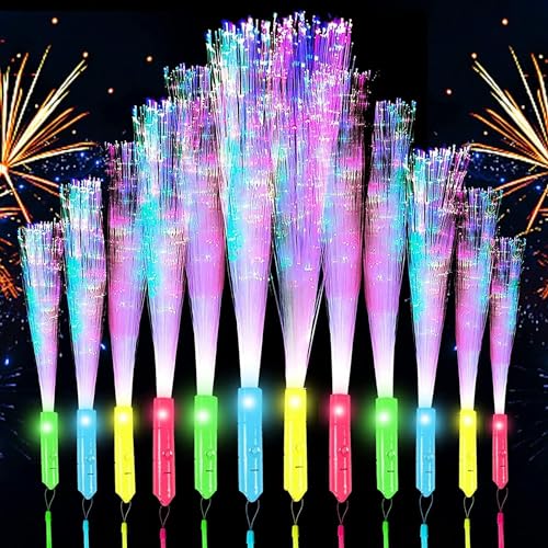 12 Stück LED Leuchtstäbe Knicklichter , Knicklichter Party Set, Blinkende Buntleuchten für Party Deko Hochzeiten Silvester Feuerwerk Party von Lunriwis