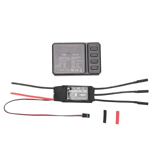 Luocute 50A RC Bürstenloser ESC, Elektrischer Geschwindigkeitscontroller für Modellflugzeuge mit Programmierbarer Karte, Stabiler Steuerung und Sicherheitsbeamten, Einfacher Betrieb in Luocute 50A RC Bürstenloser ESC, Elektrischer Geschwindigkeitscontroller für Modellflugzeuge mit Programmierbarer Karte, Stabiler Steuerung und Sicherheitsbeamten, Einfacher Betrieb in von Luocute